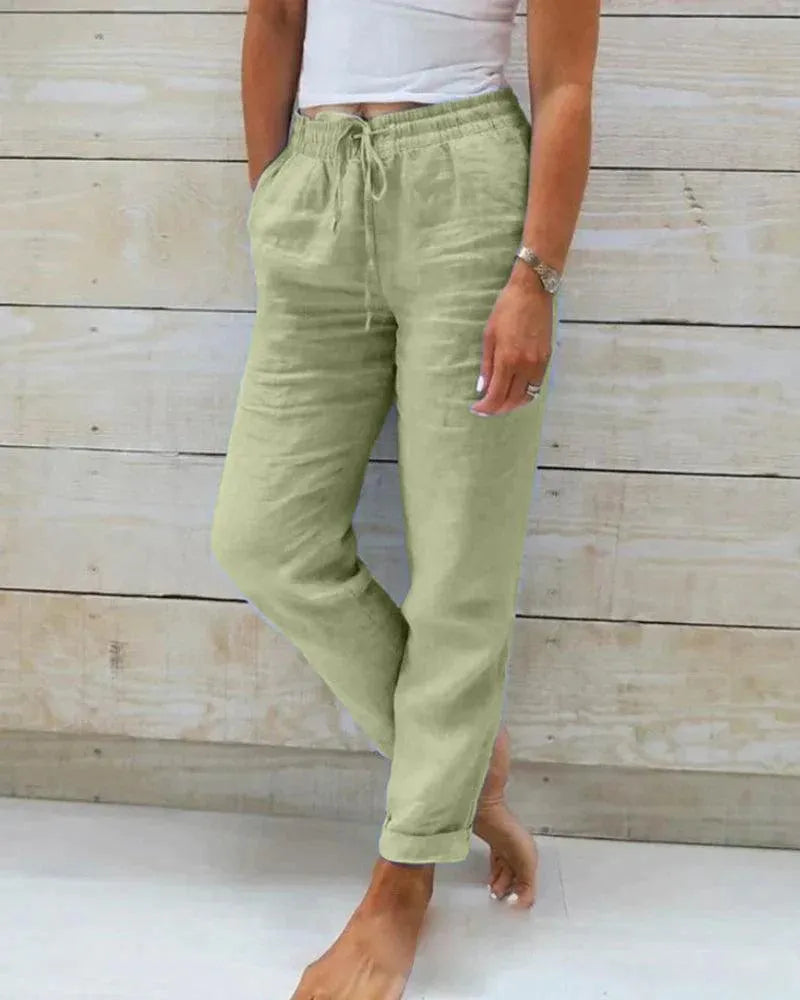 Sophie – Pantalon Décontracté en Coton