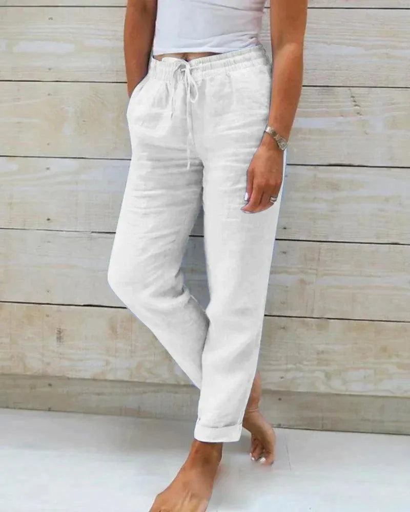 Sophie – Pantalon Décontracté en Coton