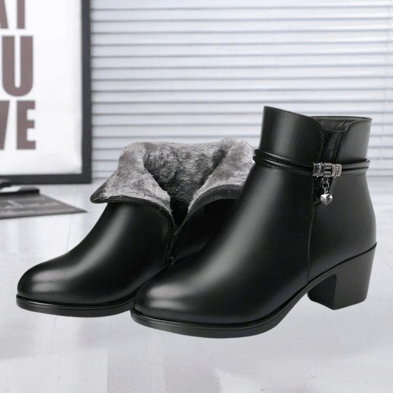 Women's Bottines en Suédine à Fermeture Éclair Latérale