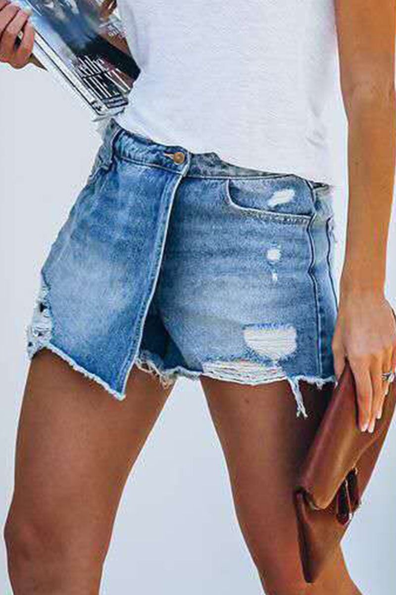 Jean Slim Déchiré pour Femme – Style Street Décontracté