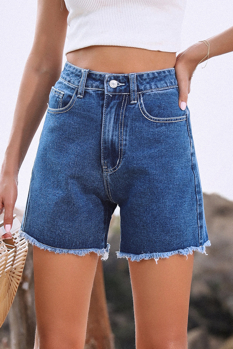 Short en Jean Brut pour Femme – Coupe Classique et Style Français