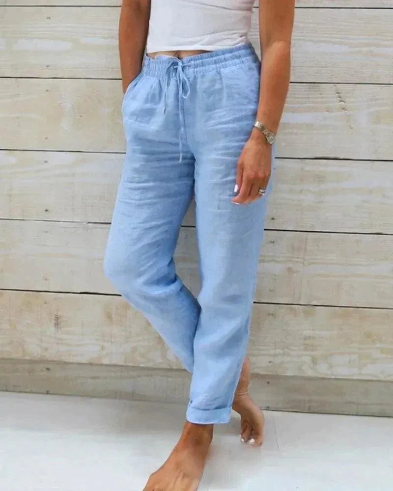 Sophie – Pantalon Décontracté en Coton