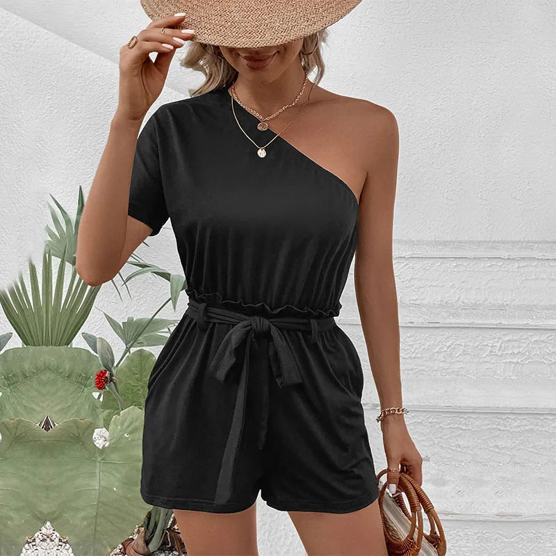 Women's one shoulder jumpsuit