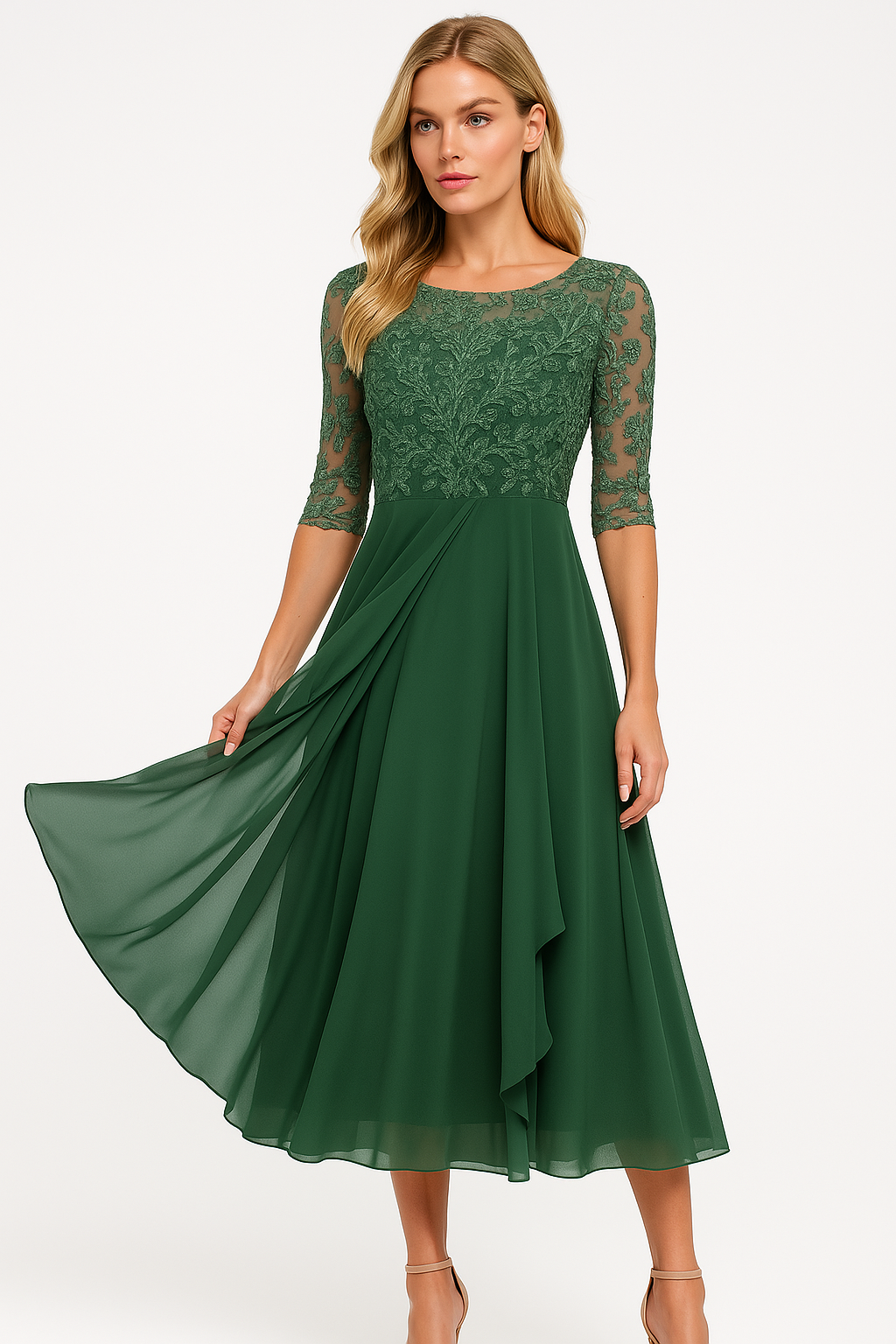 Élise – Robe de Soirée Fluide d'Été