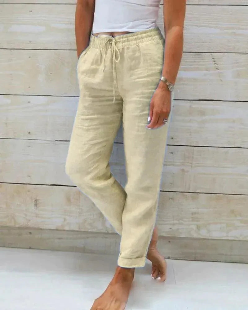 Sophie – Pantalon Décontracté en Coton