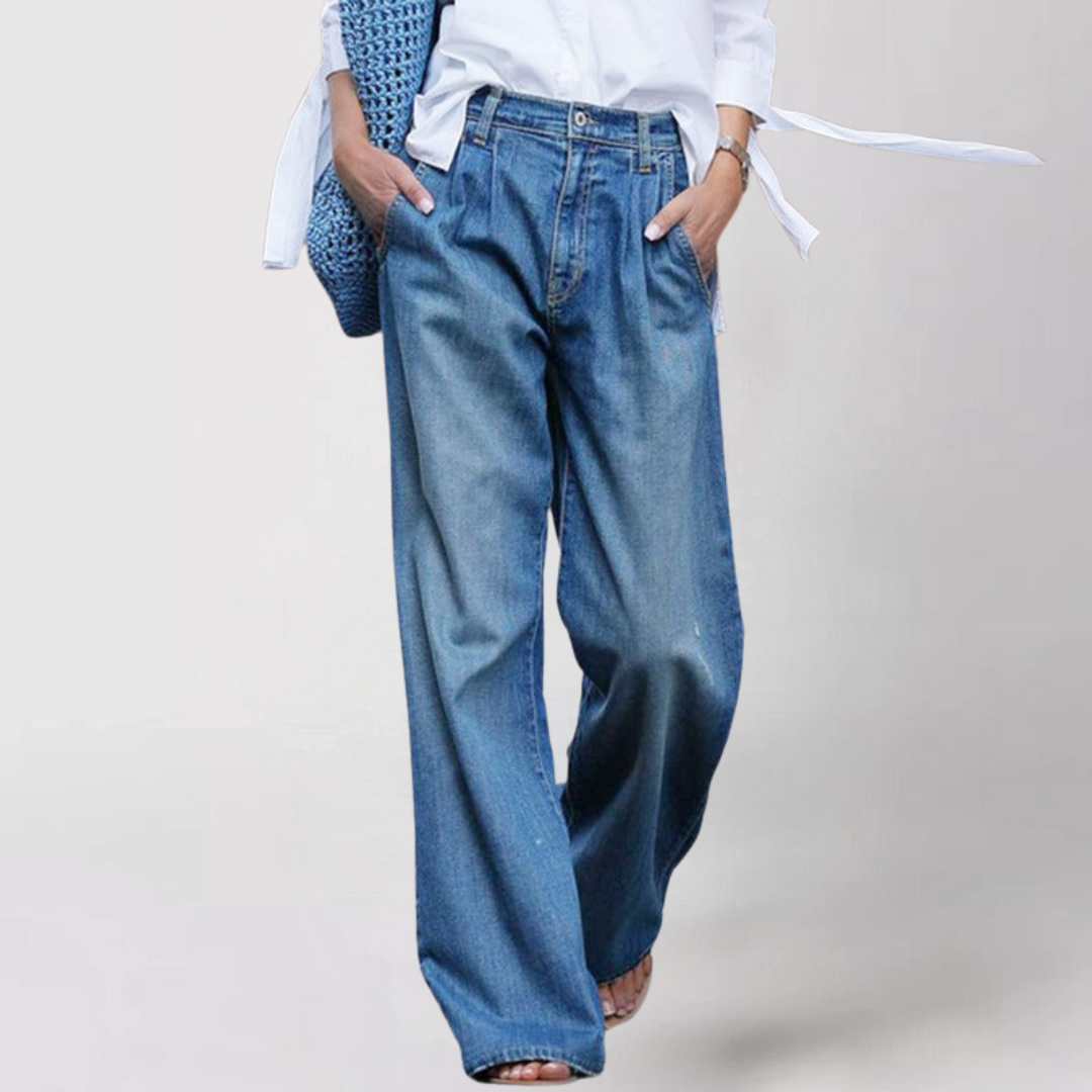 Jean large confortable en denim pour femme