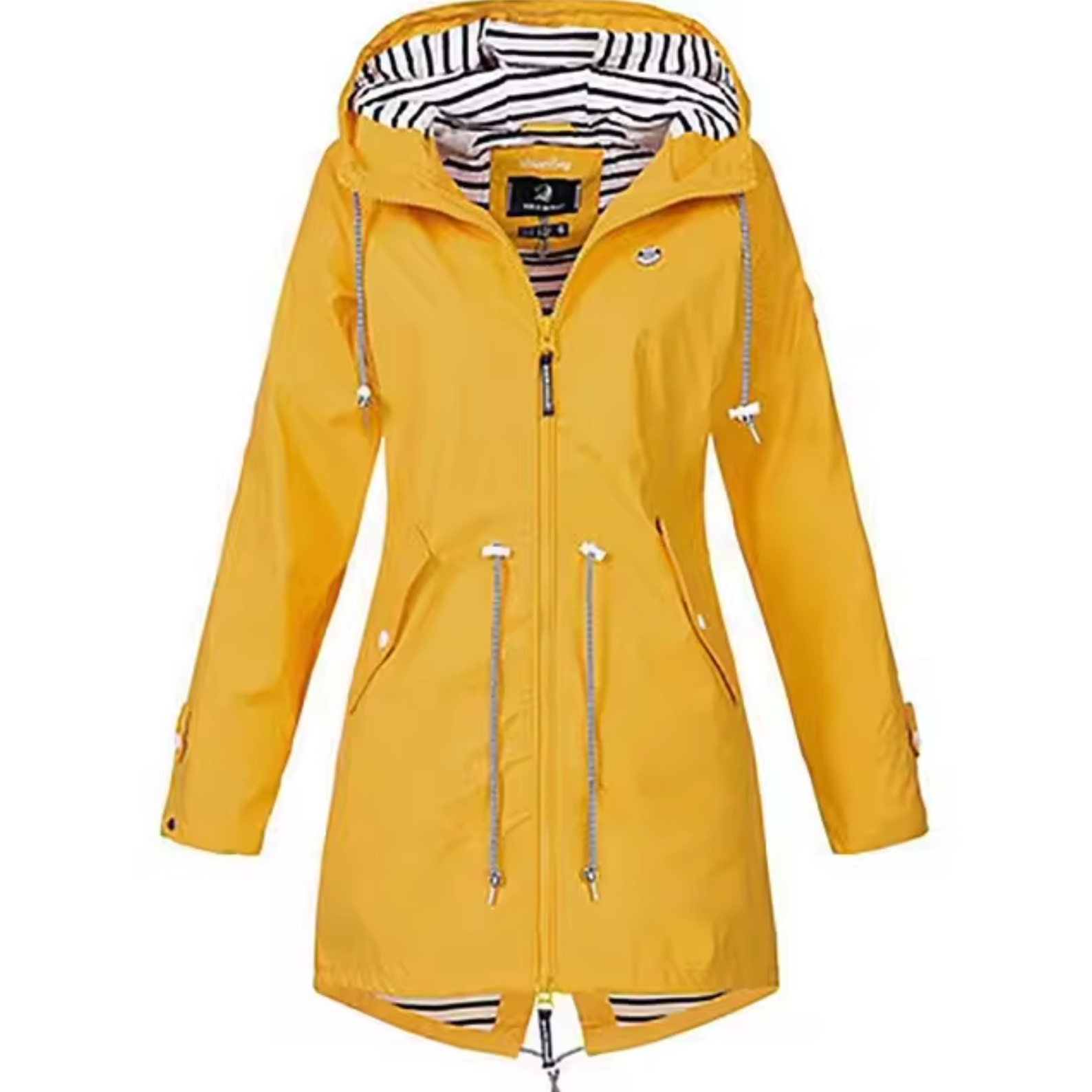 Femme Manteau Imperméable à Capuche Style Minimaliste