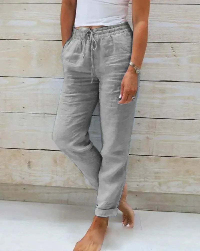 Sophie – Pantalon Décontracté en Coton