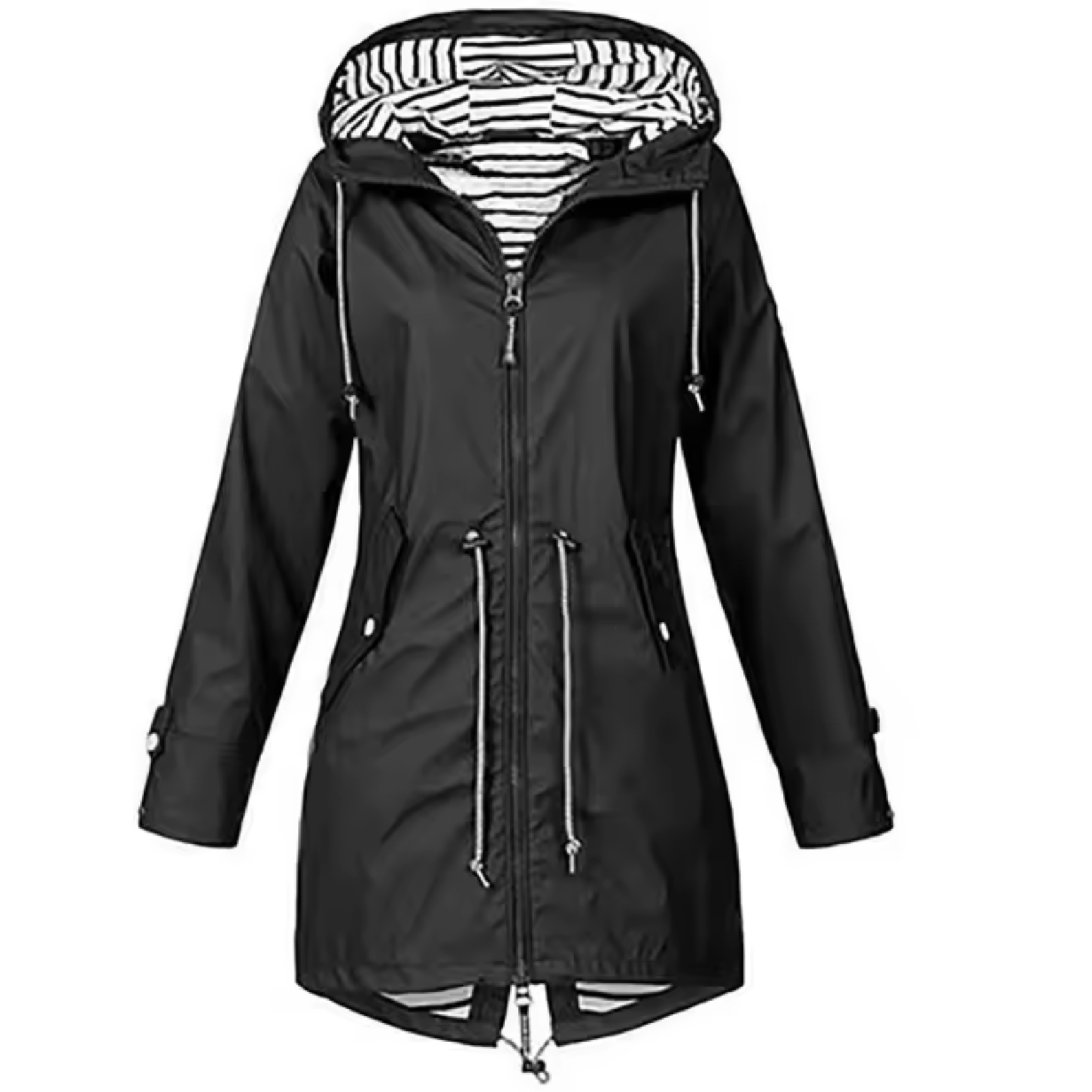 Femme Manteau Imperméable à Capuche Style Minimaliste