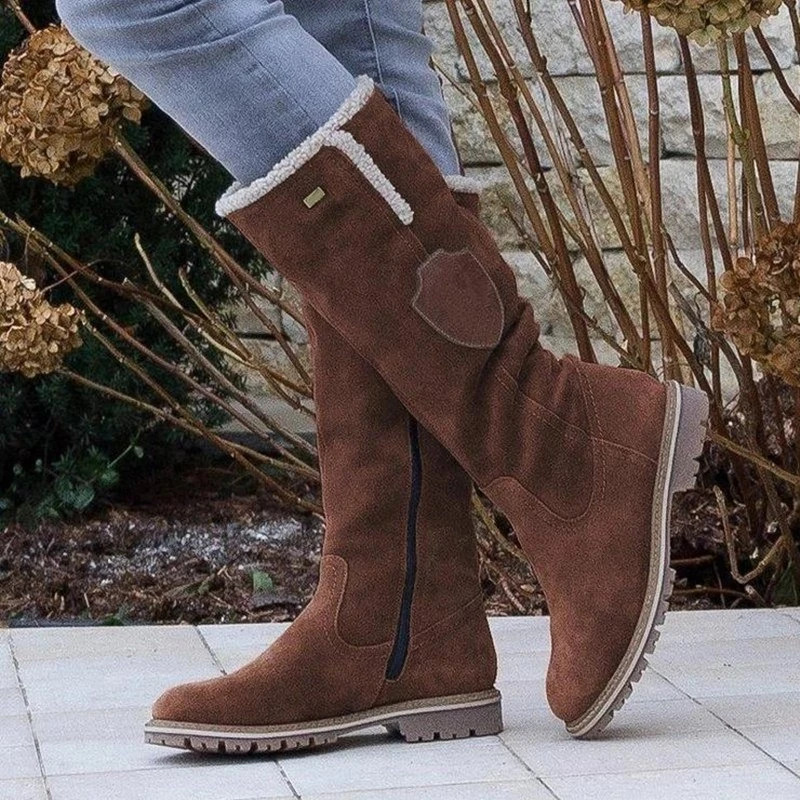 Women's Bottes d’Hiver Mi-Mollet Chaudes et Isolées