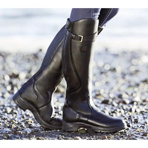 Women's Bottes d’Hiver Hautes en Cuir Imperméable