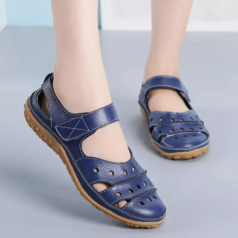 Sandales Quotidiennes pour Femmes – Ajustement Velcro et Confort Optimal