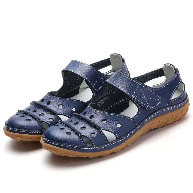 Sandales Quotidiennes pour Femmes – Ajustement Velcro et Confort Optimal