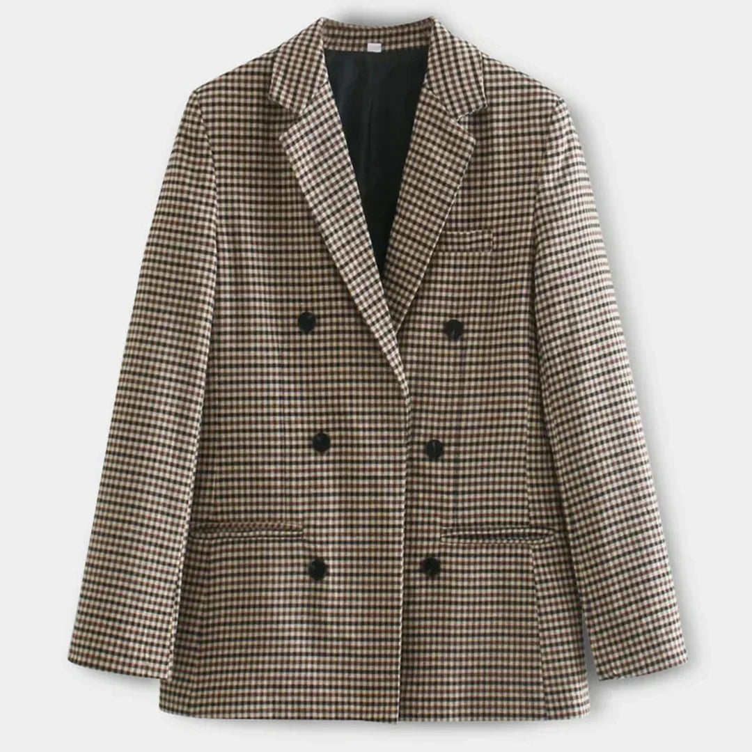 Femme Blazer Classique à Col Revers et Manches Longues
