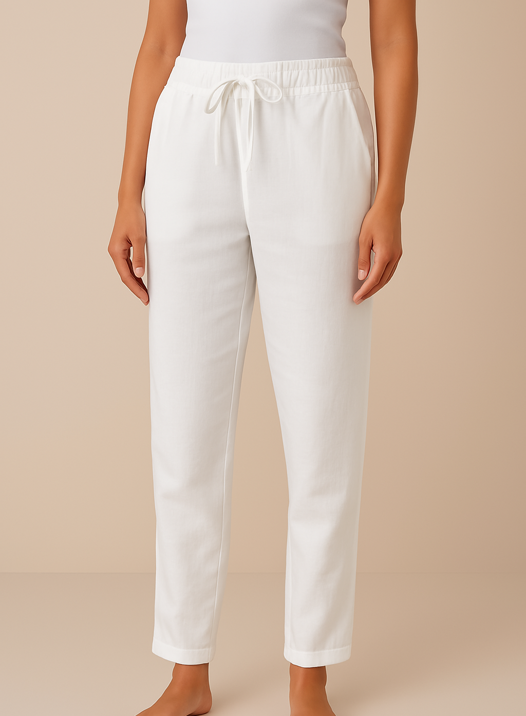 Alba – Pantalon Décontracté en Lin Léger
