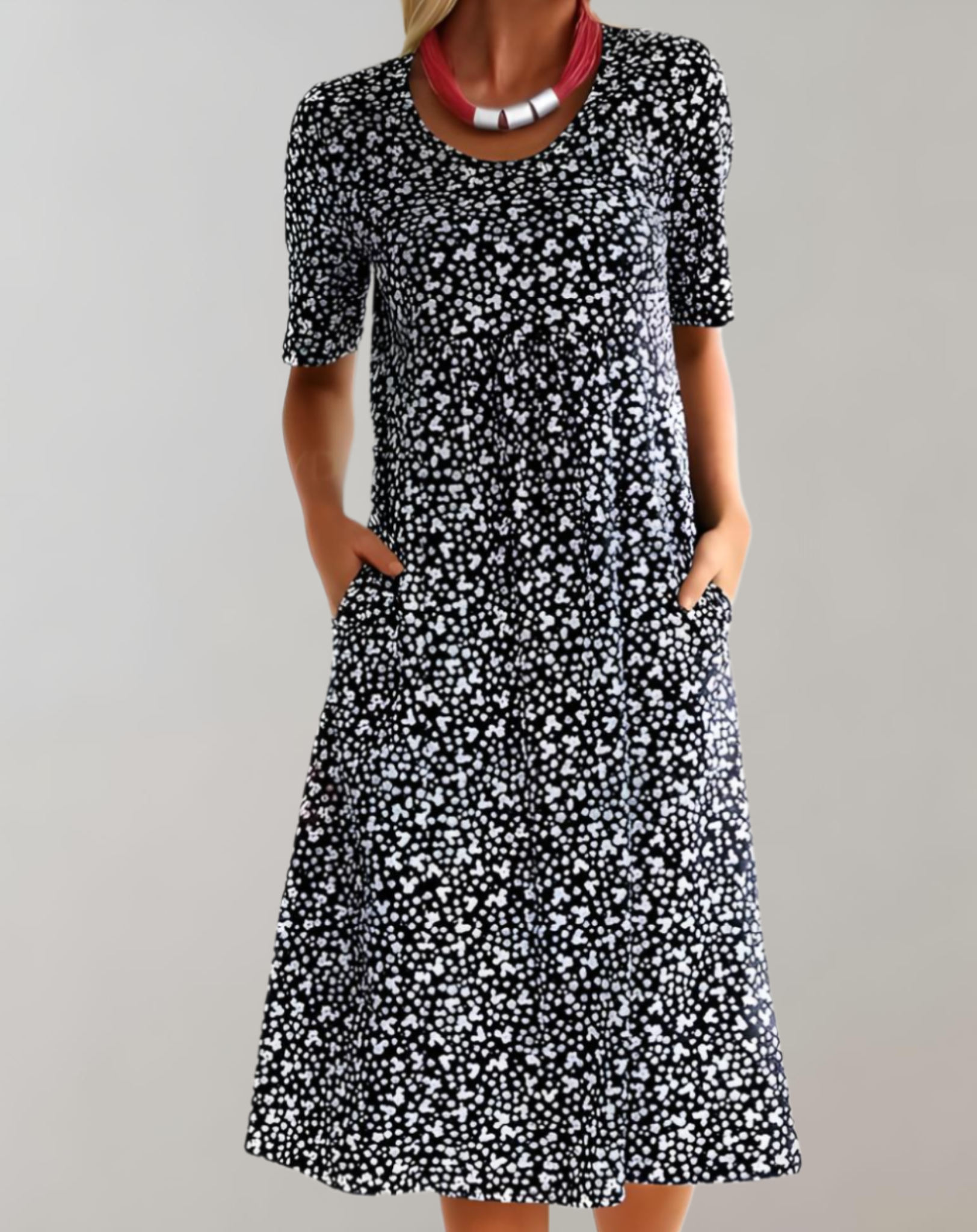 Élodie Robe Été Légère à Col V Fluide