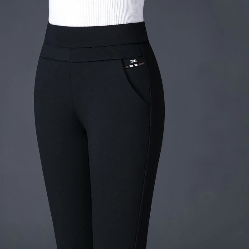 Legging Femme Taille Haute Extensible avec Détail de Fausses Poches