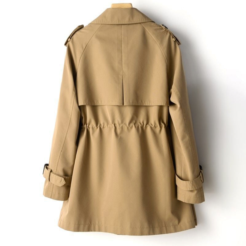 Trench Élégant pour Femmes à Col Revers et Coupe Cintrée