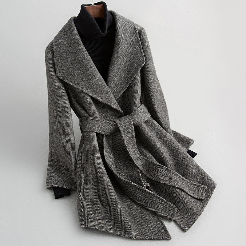 Femme Veste Cintrée à Double Boutonnage Style Tailleur
