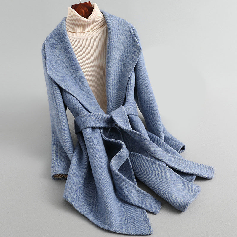 Femme Veste Cintrée à Double Boutonnage Style Tailleur