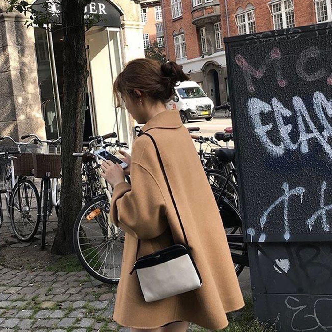 Manteau Confortable à Boutonnage pour Femme – Coupe Décontractée Mi-Longue