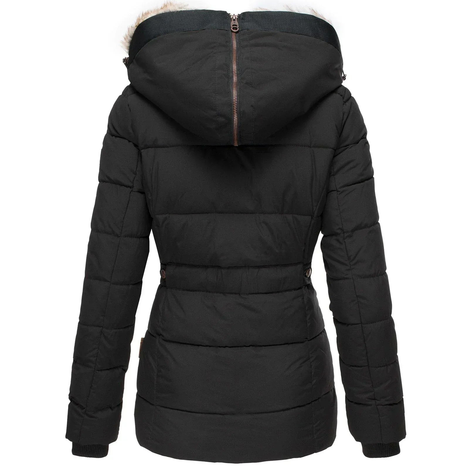 Femme Manteau Long Élégant à Capuche et Manches Longues