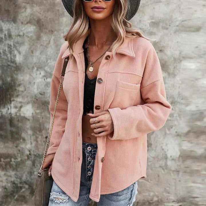 Manteau Long Élégant en Tissu Feutré pour Femme