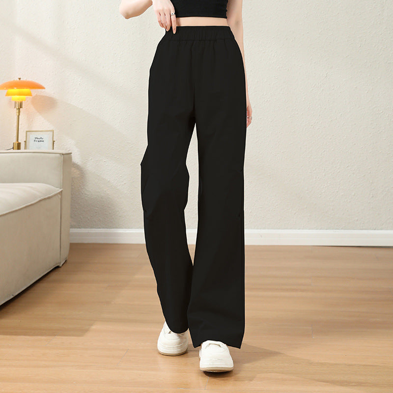 Pantalon cargo décontracté en coton mélangé pour femme