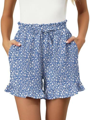 Short en Coton pour Femme – Coupe Décontractée à Carreaux et Volants