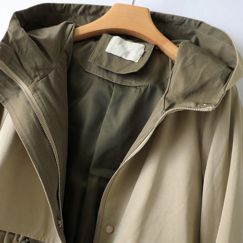 Coupe-Vent Cintré pour Femmes avec Taille Ajustable, Style Élégant