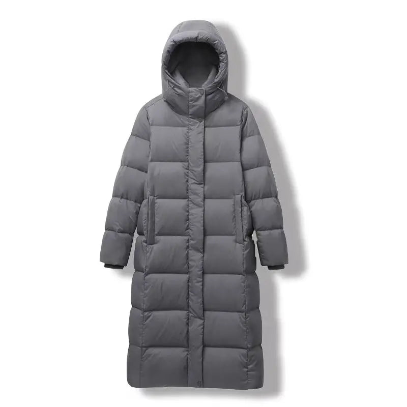 Femme Parka Hivernale Décontractée à Capuche Longue