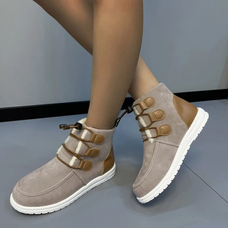 Women's Bottines Décontractées et Tendance à Bout Rond