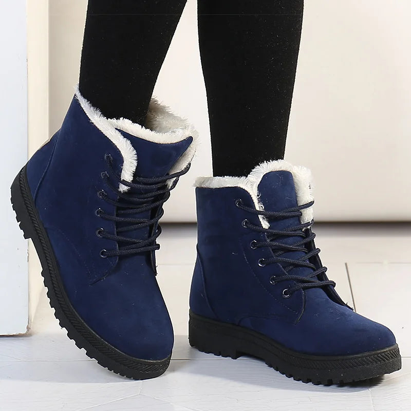 Women's Bottes Stylées à Petit Talon et Bout Rond