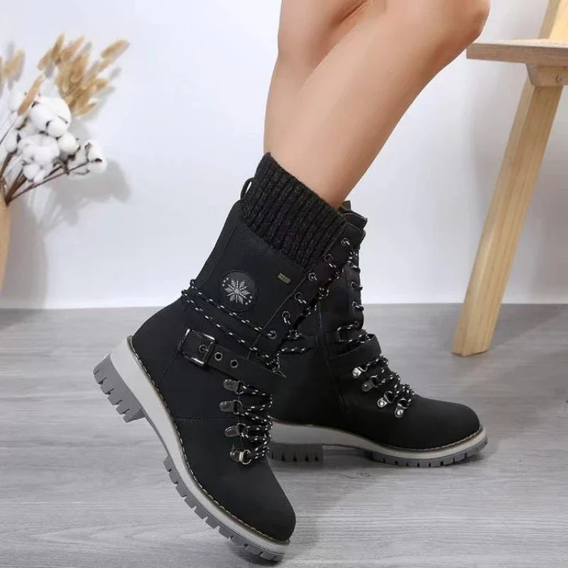 Women's Bottes Décontractées Élégantes avec Fermeture Éclair Latérale
