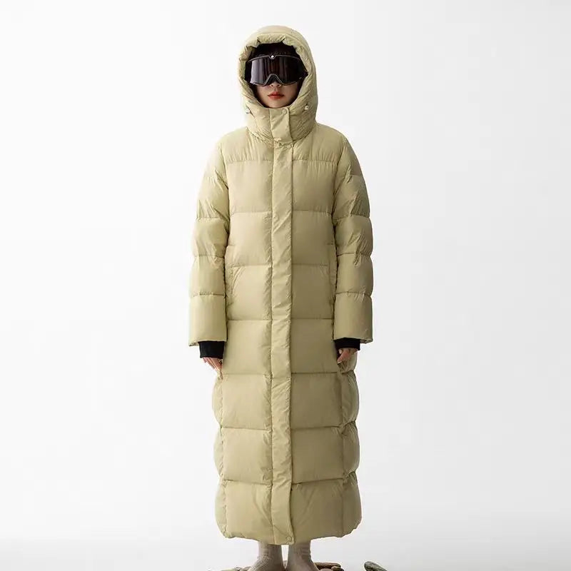 Femme Parka Hivernale Décontractée à Capuche Longue