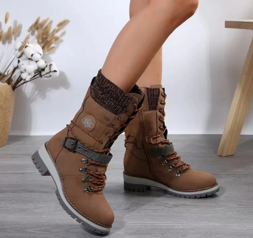 Women's Bottes Décontractées Élégantes avec Fermeture Éclair Latérale