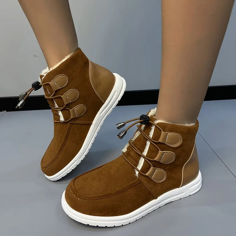 Women's Bottines Décontractées et Tendance à Bout Rond