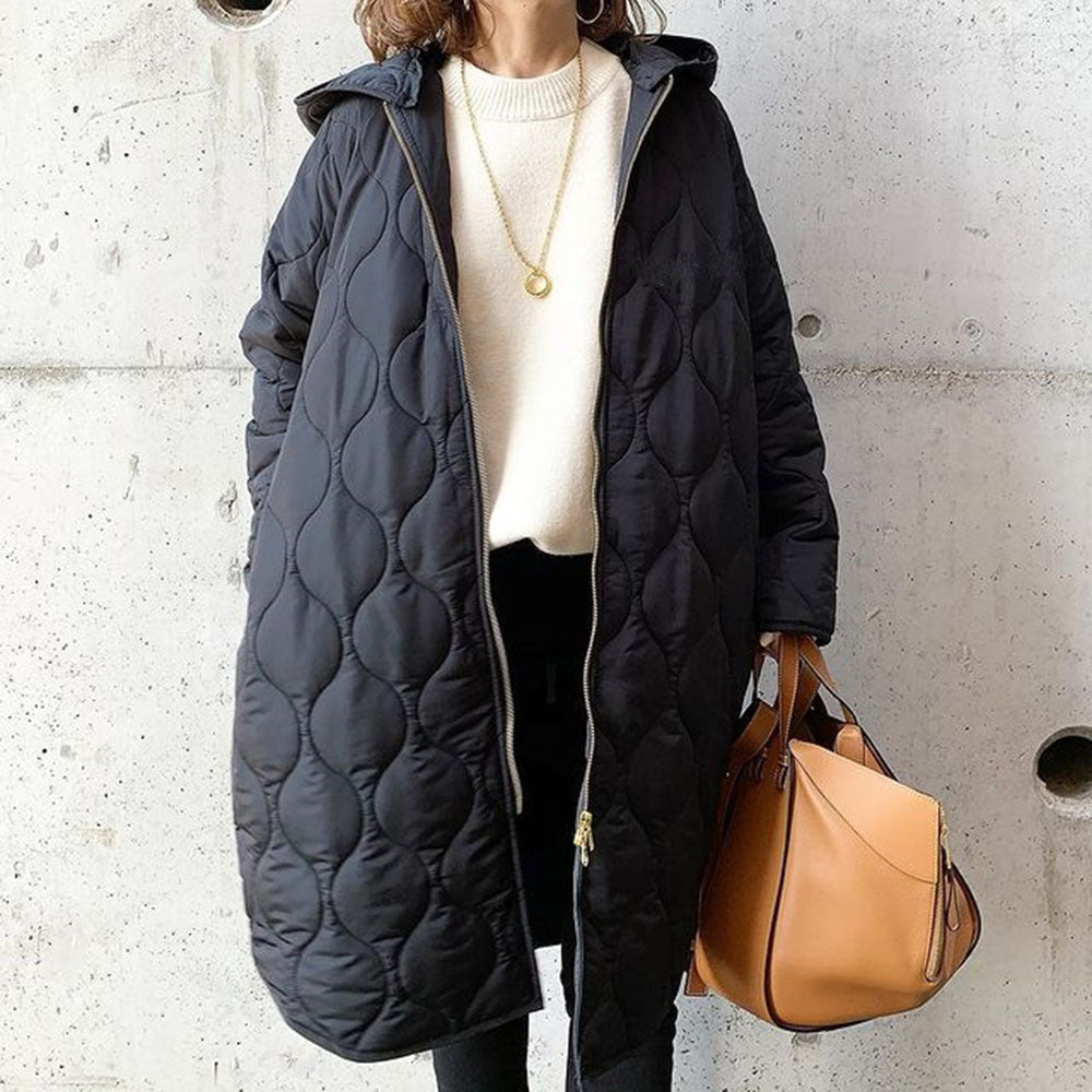 Manteau Extérieur Décontracté à Capuche pour Femme – Coupe Ample et Résistante