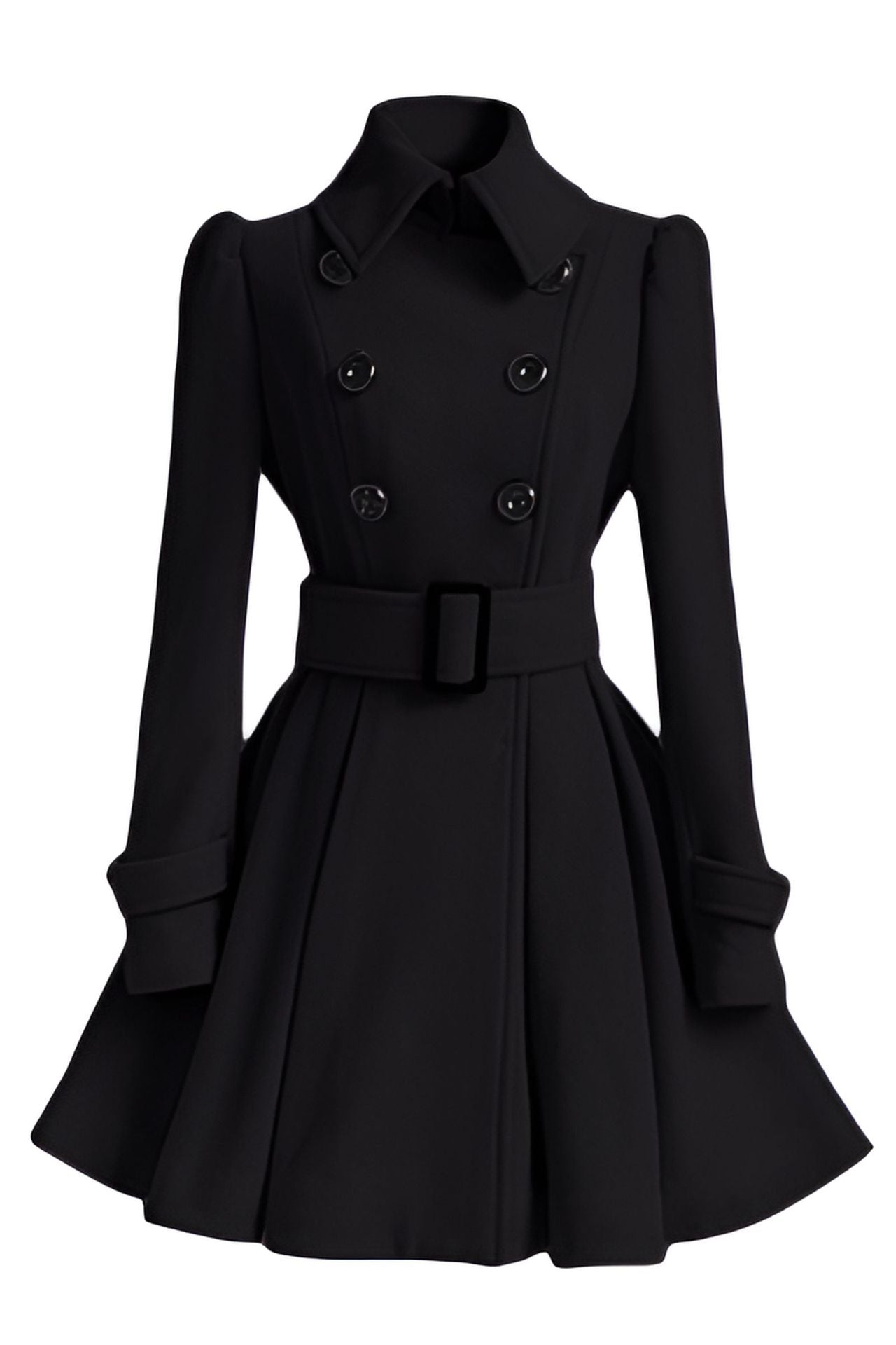 Manteau Croisé à Ceinture pour Femme – Coupe Cintrée Élégante