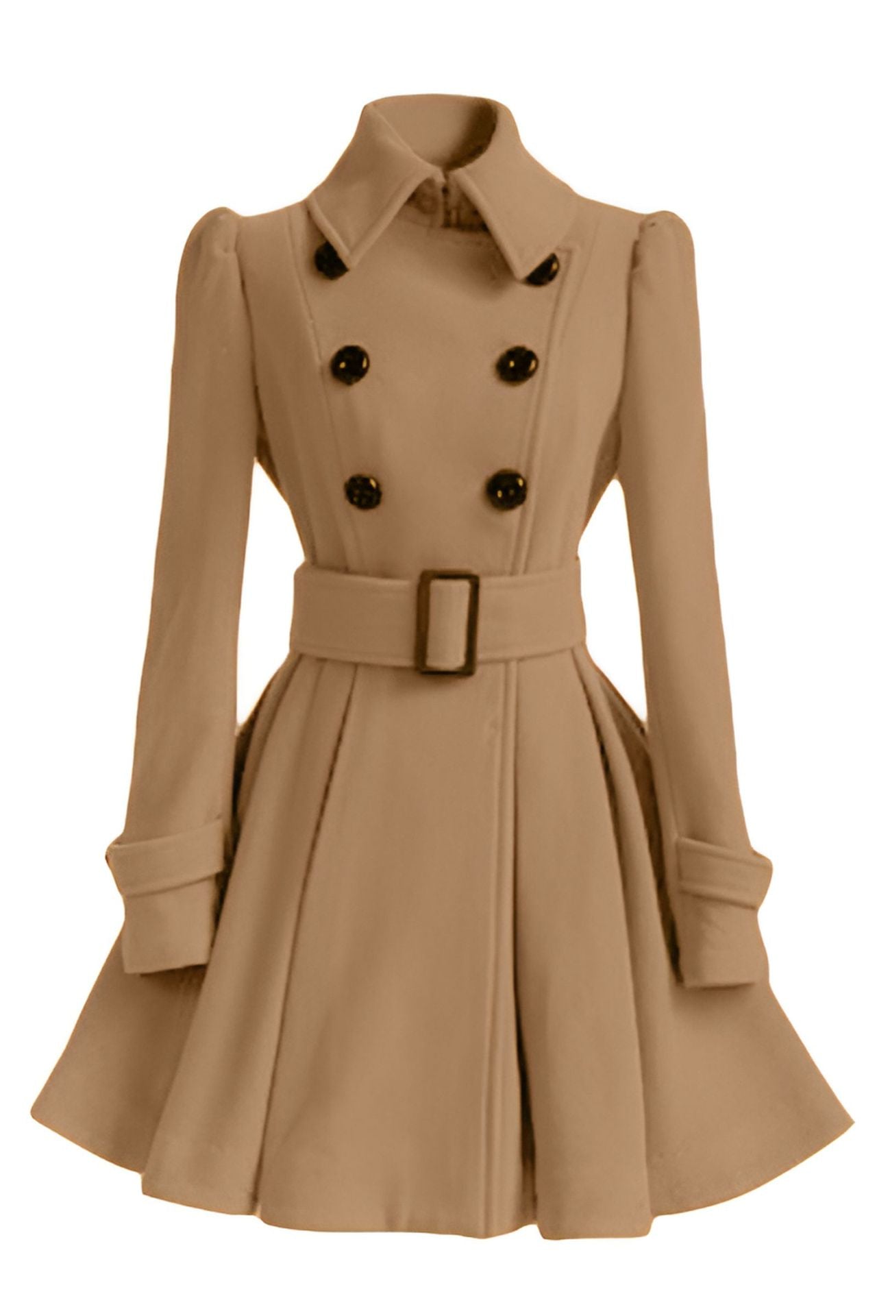 Manteau Croisé à Ceinture pour Femme – Coupe Cintrée Élégante