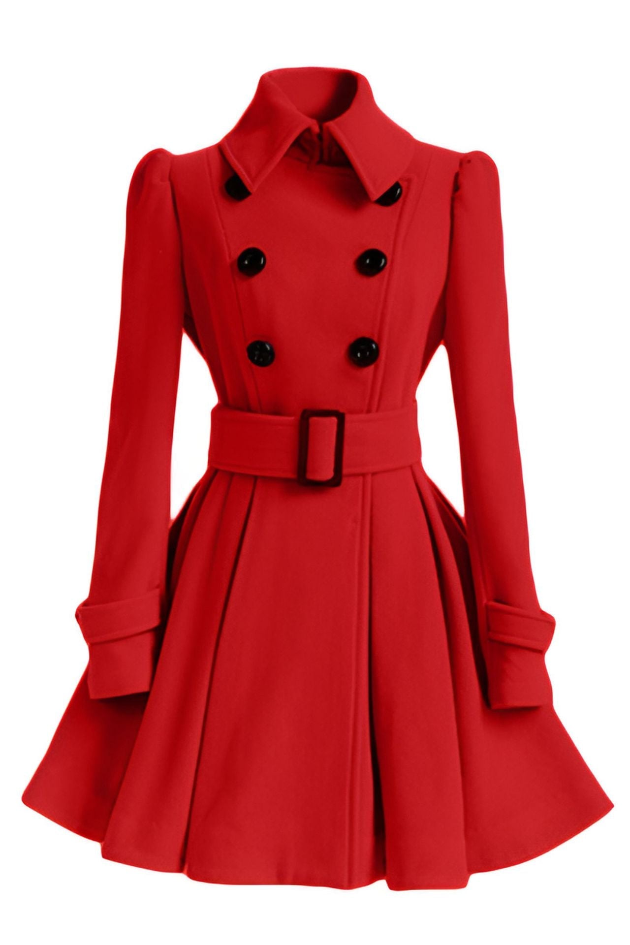 Manteau Croisé à Ceinture pour Femme – Coupe Cintrée Élégante
