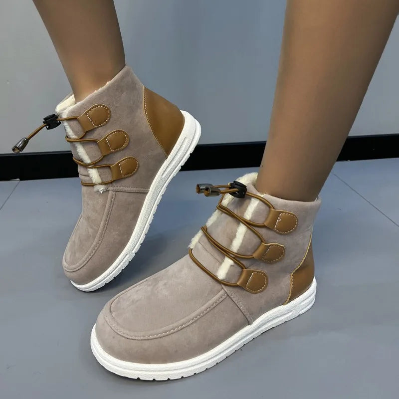 Women's Bottines Décontractées et Tendance à Bout Rond