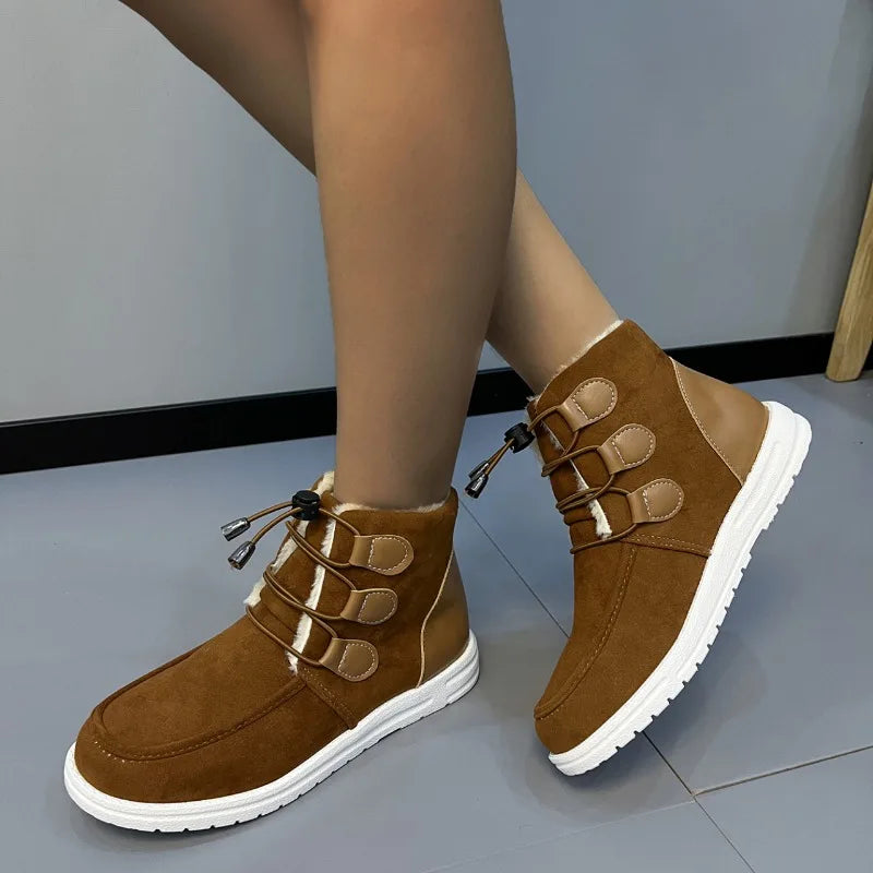 Women's Bottines Décontractées et Tendance à Bout Rond