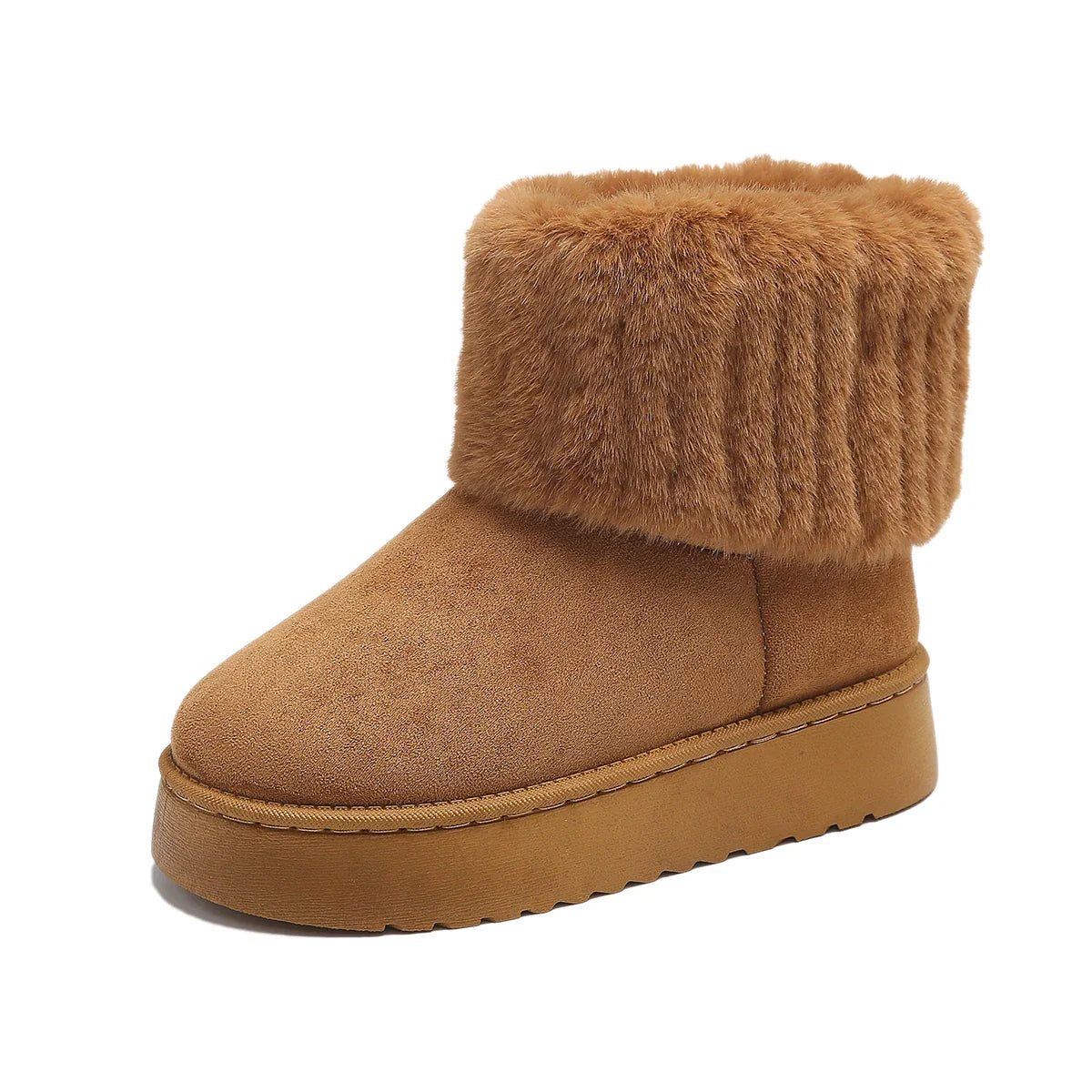 Women's Bottes Luxueuses avec Doublure en Fausse Fourrure