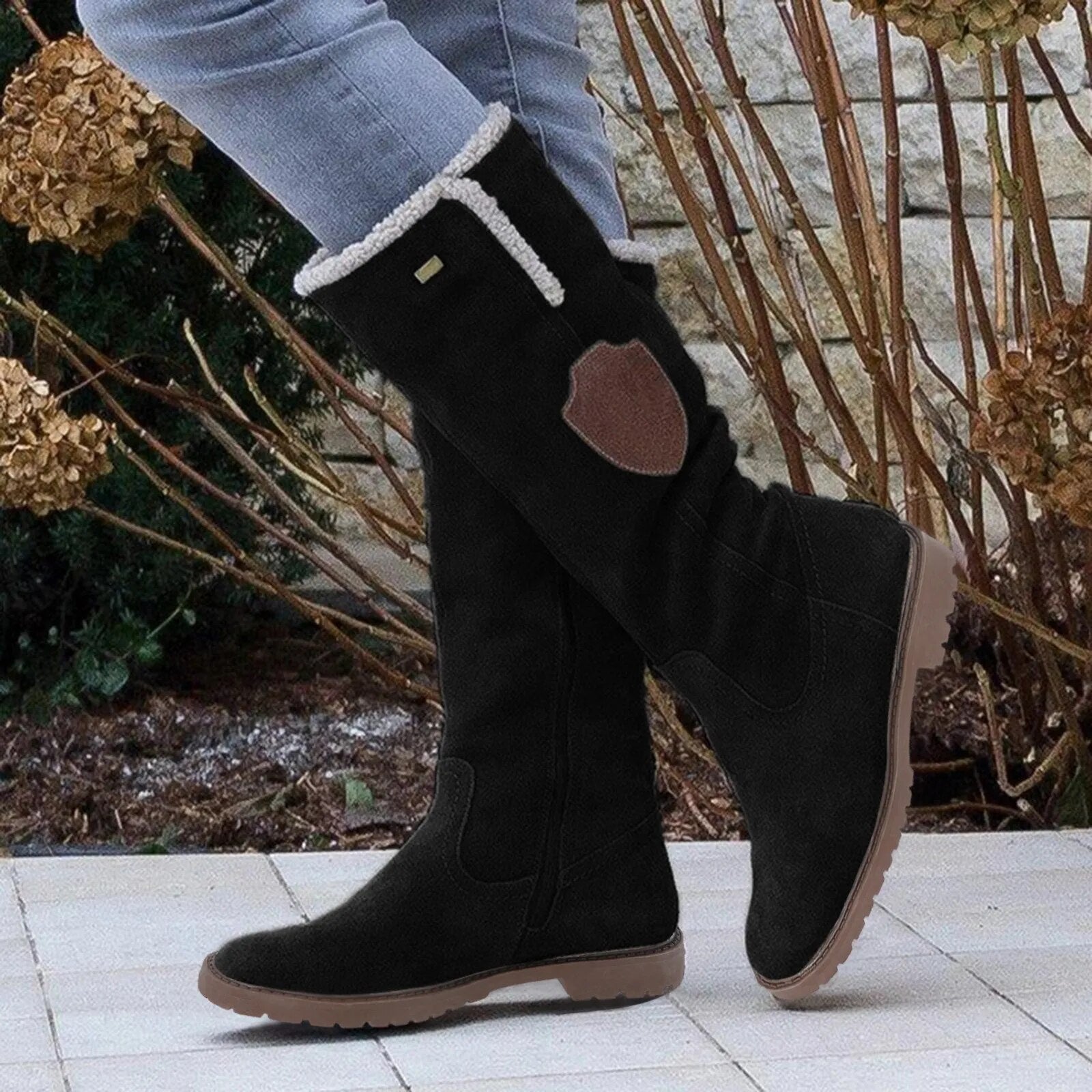 Women's Bottes d’Hiver Mi-Mollet Chaudes et Isolées