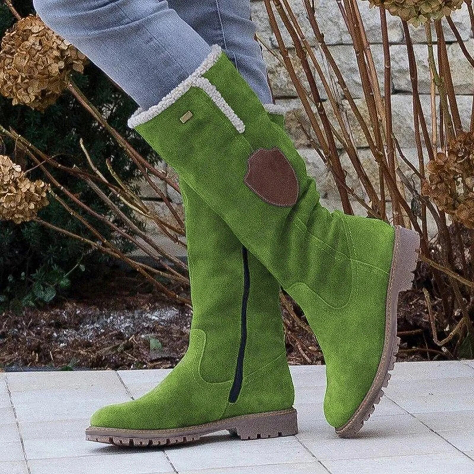 Women's Bottes d’Hiver Mi-Mollet Chaudes et Isolées