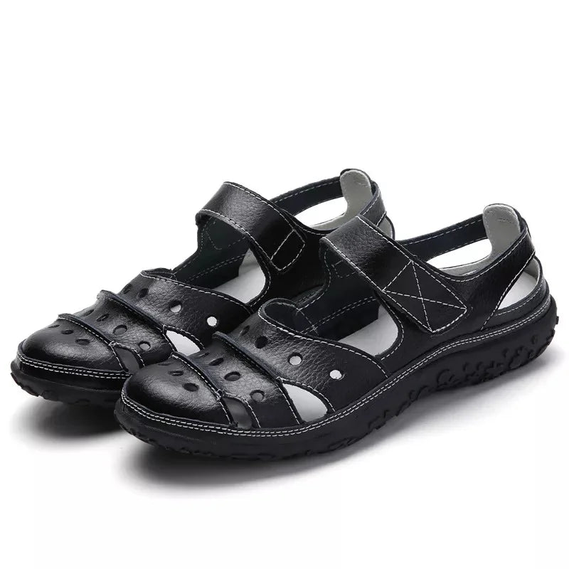 Sandales Quotidiennes pour Femmes – Ajustement Velcro et Confort Optimal