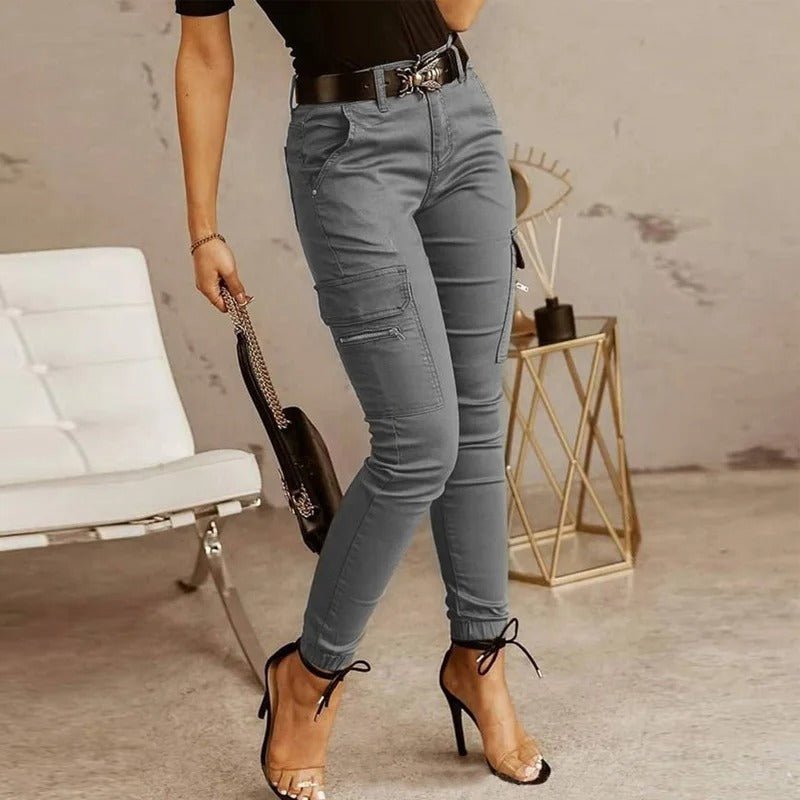 Jogging cargo ajusté confortable avec poches pour femme