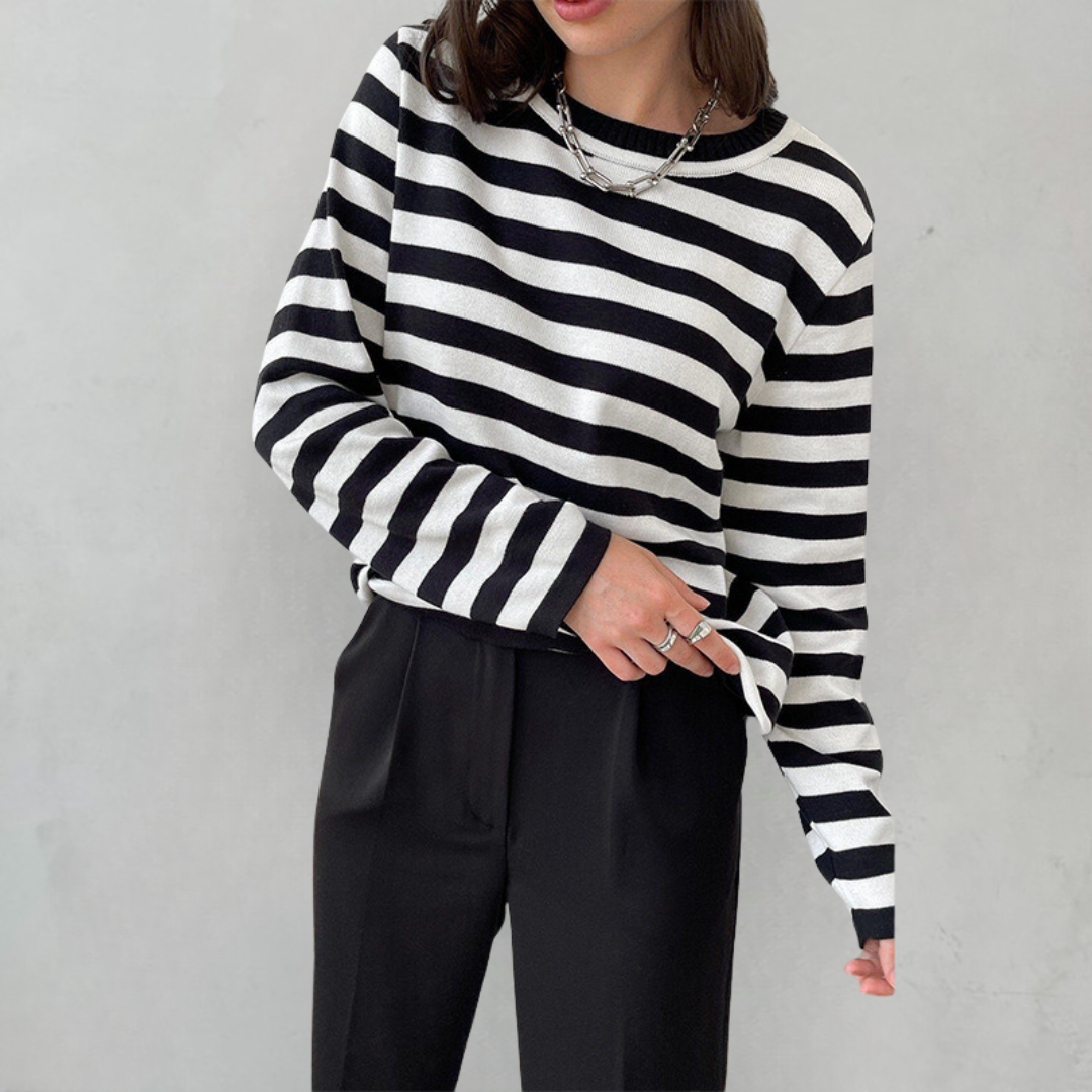 Maëlle – Pull Rayé Élégant