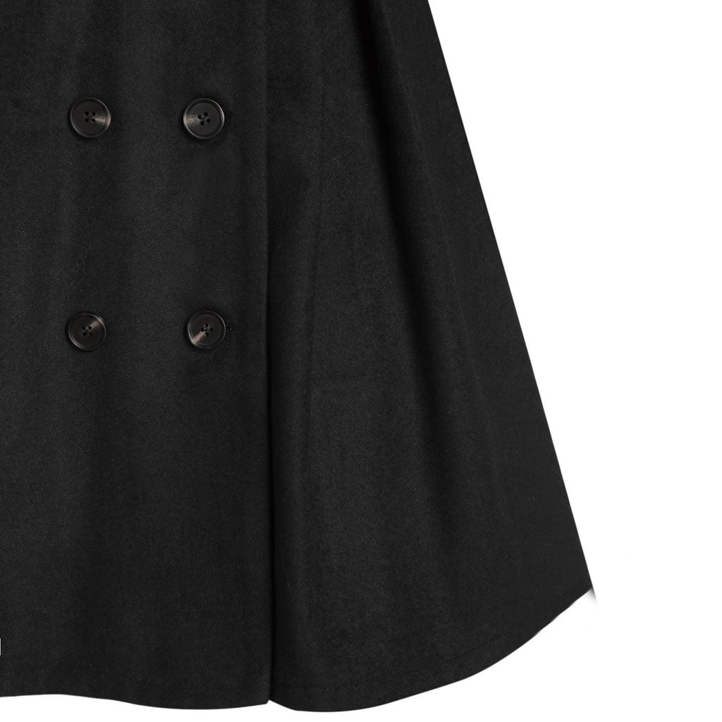 Femme Manteau Croisé à Capuche en Fourrure pour l’Hiver